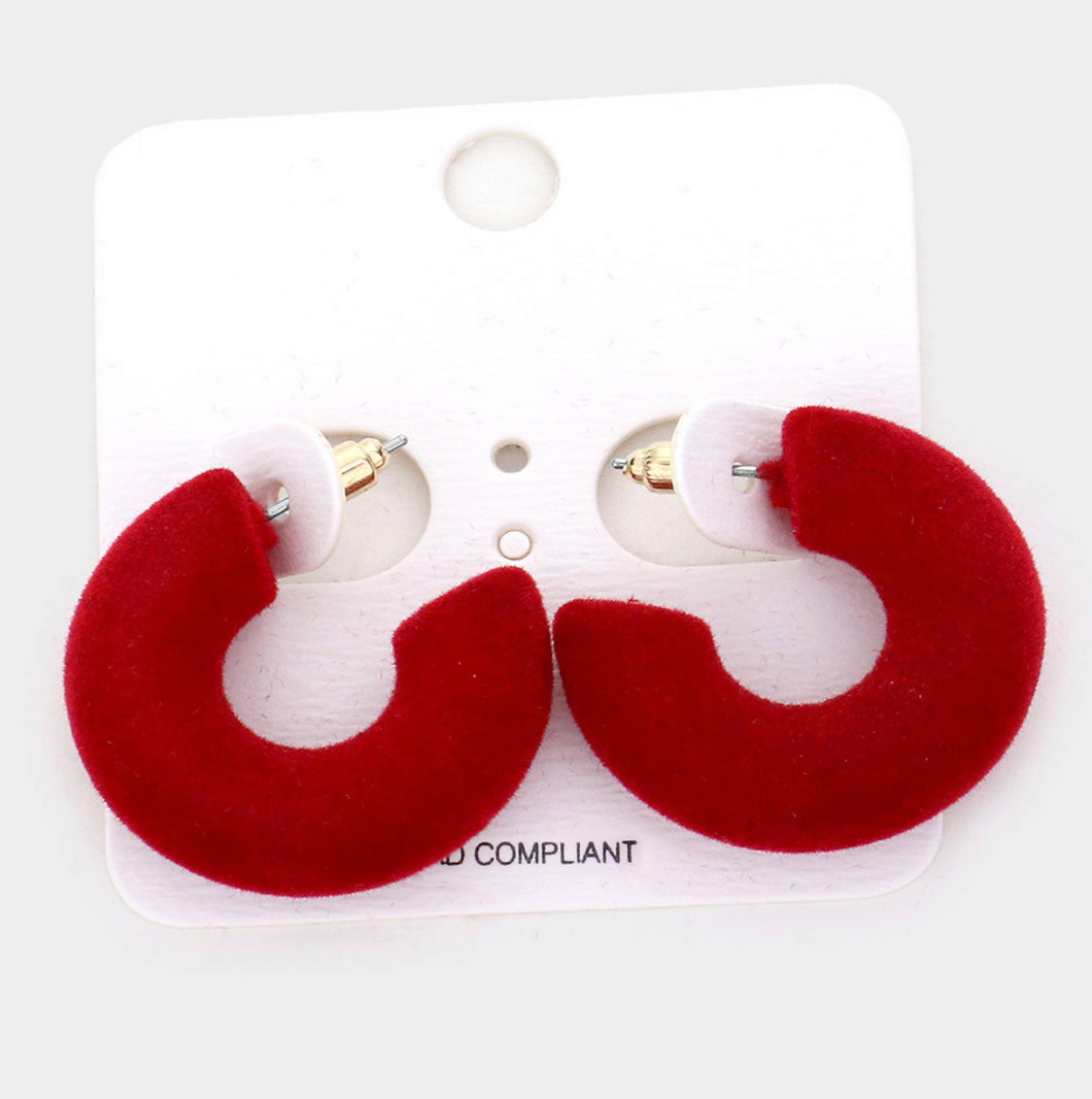 Velvet Half Hoop Earrings