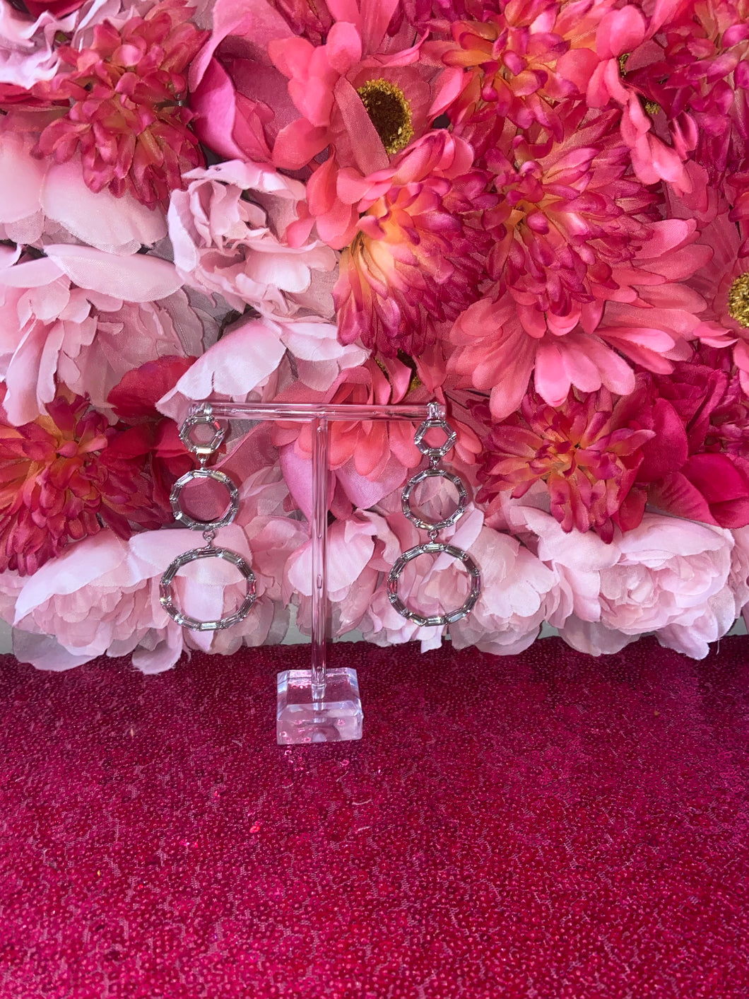 Drop Circle Earrings