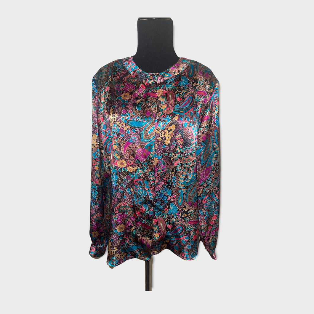 Vintage Paisley Print Blouse