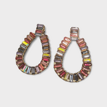 Load image into Gallery viewer, Oval Rhinestone Earrings
